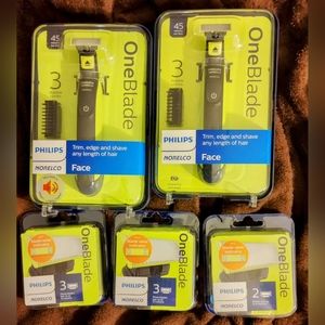 Phillips One Blade Trimmer, with 3 pack heads and 2 pack heads